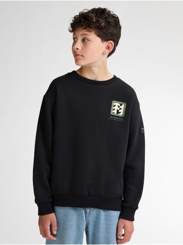 Petrol Industries Rückenprint Sweatshirt Pocono in Schwarz