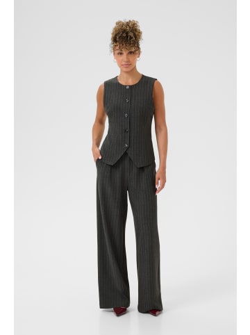 Cream Casual Hose CRTingle Straight fit in Dark Grey Pinstriped