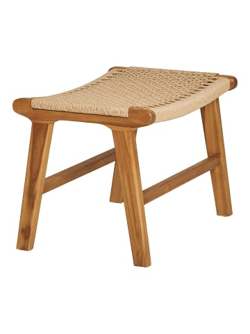 ebuy24 Pouf Derby Teak 60 x 40 cm