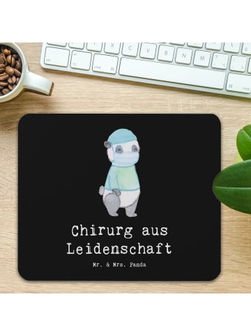 Mr. & Mrs. Panda Mousepad Chirurg Leidenschaft mit Spruch in Schwarz