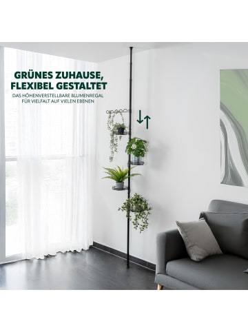 bremermann Teleskop-Blumenregal schwarz