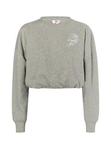 myMo Damen Sweatshirt Cropped in Grau Melange