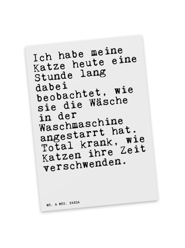 Mr. & Mrs. Panda Postkarte Ich habe meine Katze... mit Spruch in Weiß