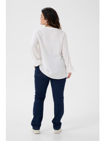 KAFFE curve Langarm-Bluse KCmahlena in Chalk