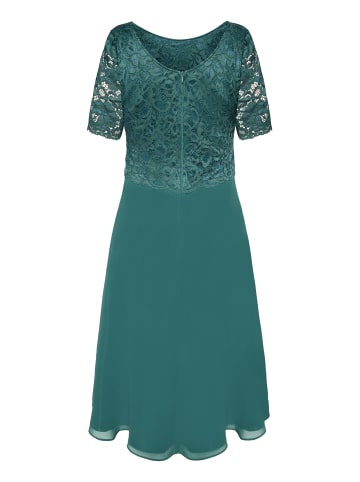 Vera Mont Cocktailkleid mit Spitze in Dark Emerald