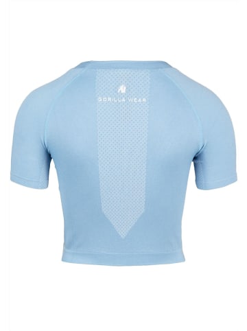 Gorilla Wear Nahtloses Crop-Top - Selah - Blue clair