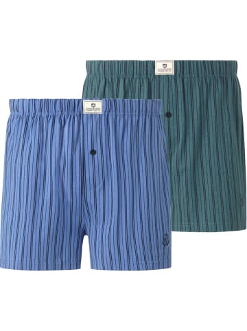 Jan Vanderstorm 2er Pack Boxershorts THURE in blau petrol