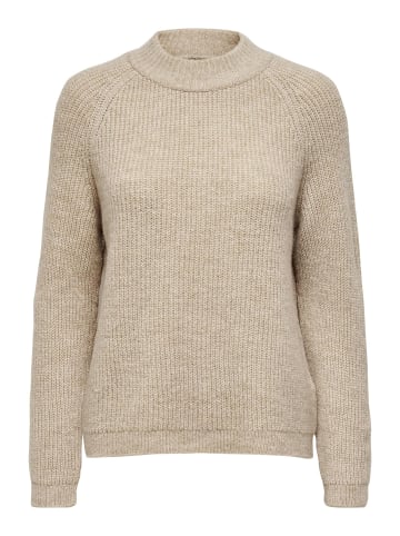 ONLY Carmakoma Curve Strick Pullover Rundhals Langarm Sweater CARJADE in Beige