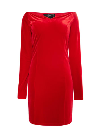 faina Damen Mini Langarmkleid in Rot