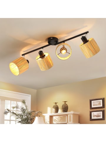 ZMH Deckenleuchte in Schwarz 4-flammige E14 Papier 350°Schwenkbar Deckenspots