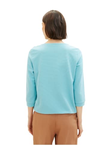 Tom Tailor Langarmshirt BUTTON in Blau