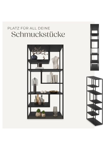 tectake Standregal mit 6 Fächern, inklusive Kippschutz, 85 x 35 x 188 cm