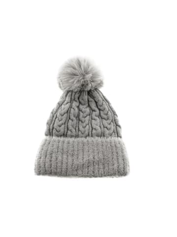 Faera Wintermütze mit Flechtmuster OneSize mit Innenfutter - warmhaltend in Grau