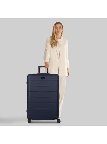 Police London 4 Rollen Trolley 74 cm mit Dehnfalte in dark navy