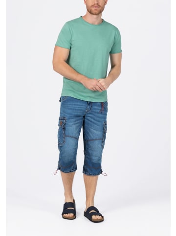 Timezone Denim Cargoshorts in Jeansoptik mit Stretch in Blau-3