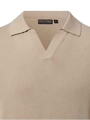 Finshley & Harding Strick-Poloshirt in beigebeige