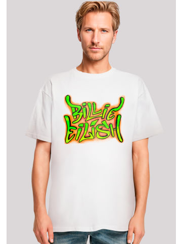 F4NT4STIC Oversize T-Shirt Billie Eilish Logo in weiß