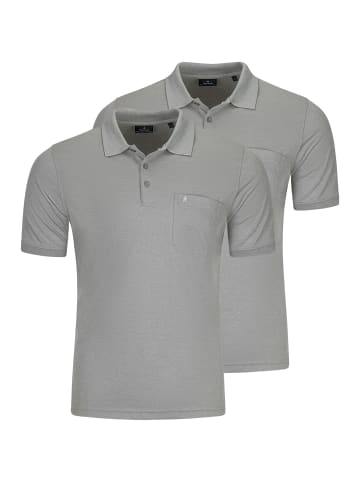 Ragman Poloshirt Basic in Silber