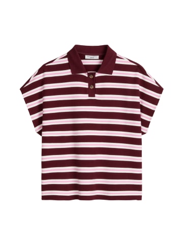 Marc O'Polo DENIM Gestreiftes Poloshirt wide in Dark Red