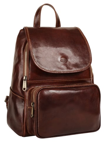 piké City Rucksack echt Leder in braun