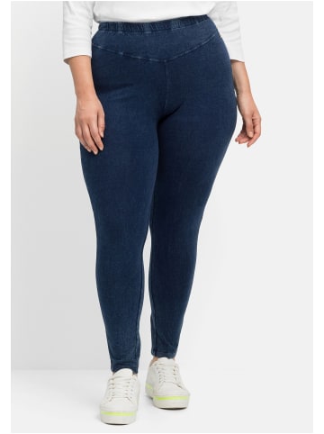 sheego Leggings in dark blue Denim