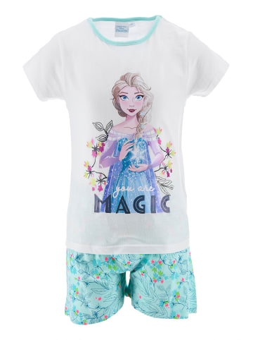 Disney Frozen 2tlg. Outfit: Schlafanzug Elsa Pyjama in Weiß