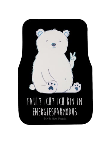 Mr. & Mrs. Panda Fahrer Autofußmatte Eisbär Faul mit Spruch in Schwarz