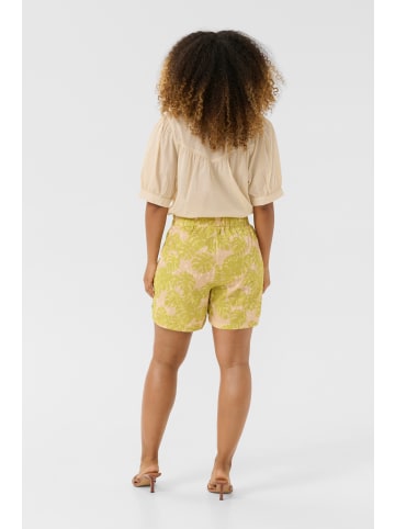 CULTURE Shorts CUdebora Relaxed fit in Green Palm Leaves