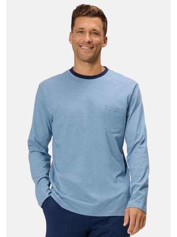 Ammann Schlafanzug Oberteil Mix & Match in Copen blue