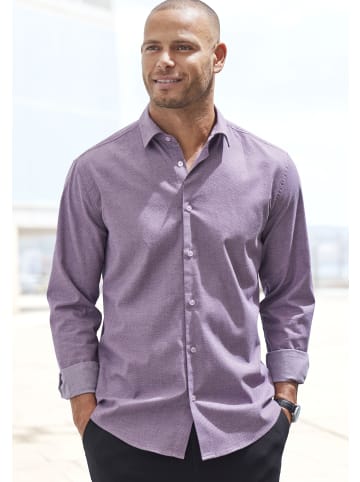 H.I.S Langarmhemd in aubergine