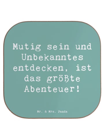 Mr. & Mrs. Panda Untersetzer für Gläser Spruch Unbekannte Orte e... in Meeresbrise