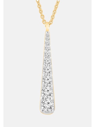 Ethische Diamanten Halskette aus 375 Gelbgold mit Lab Grown Diamant