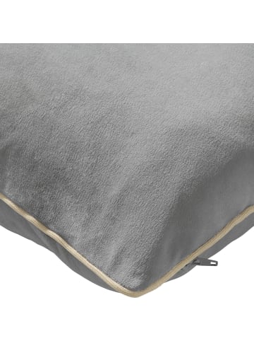 Erwin Müller Nicky-Velours, Samt Kissenhülle 2er-Pack Manchester in silber