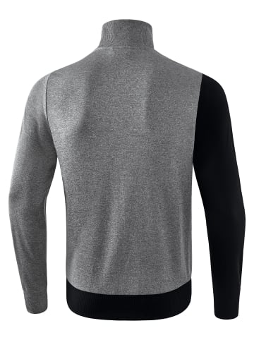 erima 5-C Polyesterjacke in schwarz/grau melange/weiss