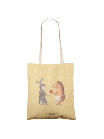 Mr. & Mrs. Panda Einkaufstasche Hase Igel ohne Spruch in Gelb Pastell
