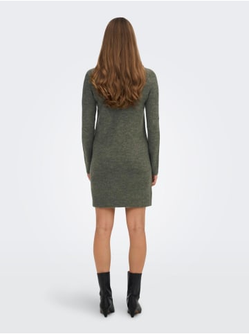 JACQUELINE de YONG Langarm Mini Strickkleid Rollkragen Dress JDYELANOR in Olive