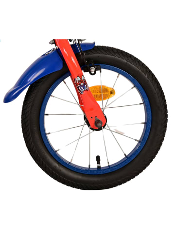 Volare Kinderfahrrad Spidey für Jungen 14 Zoll Kinderrad in Blau Fahrrad 4 Jahre