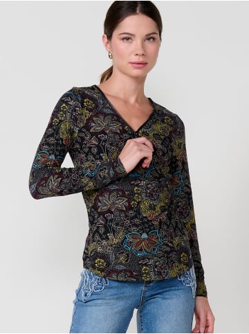 KOROSHI Langärmliges bedrucktes Damen-T-Shirt in bunt