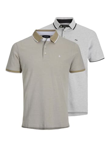 Jack & Jones 2er-Pack Poloshirt in Crockery