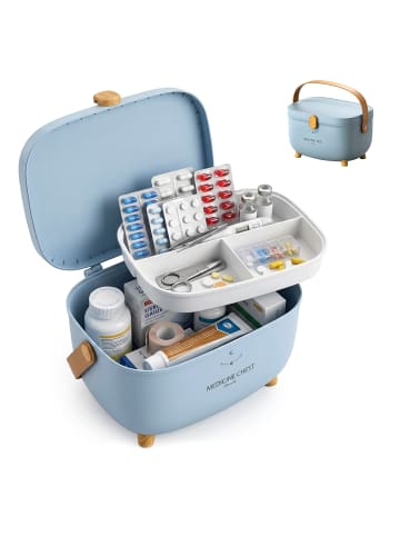 relaxdays Medizinbox in Blau