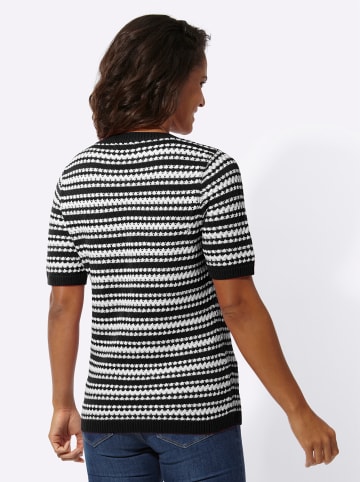 WITT WEIDEN Pullover in schwarz-weiß-gemustert