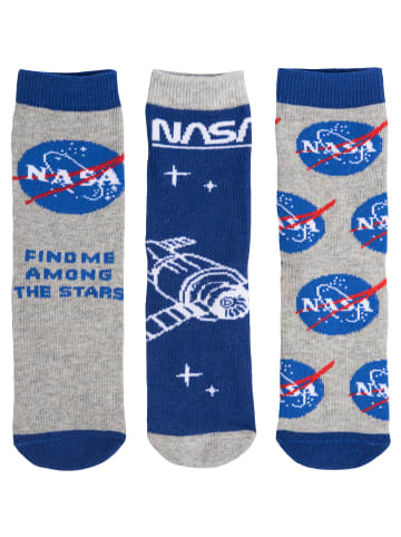 Paw Patrol 3er Pack NASA Sneakersocken in blau/grau