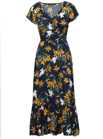 KOROSHI KURZÄRMELKLEID in blau