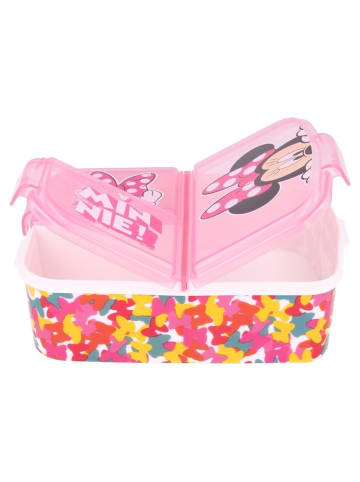 Disney Minnie Mouse Disney Minnie Mouse Kinder Brotdose – Lunchbox mit 3 Fächern & tollem in Rosa