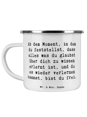 Mr. & Mrs. Panda Kaffeebecher Spruch Erleuchtung und Freiheit mi... in Weiß