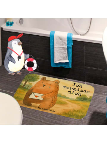 Mr. & Mrs. Panda Badevorleger Bär Vermissen Design mit Spruch in Weiß