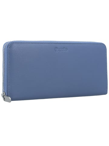 Esquire Viktoria Geldbörse RFID Leder 19 cm in taubenblau