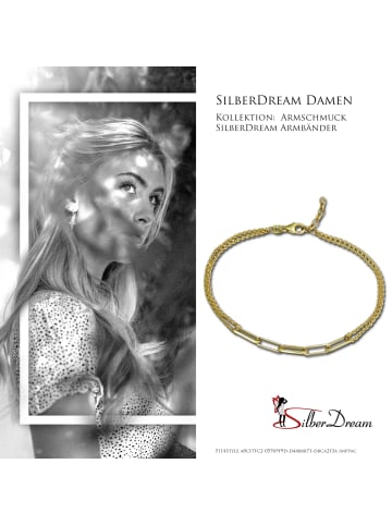 SilberDream 925 Silber vergoldet (Gelbgold 333) Damen SilberDream Armband Fantasie ca. 19cm