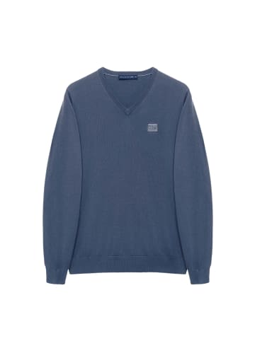 Polo Club Pullover in Denim Blau