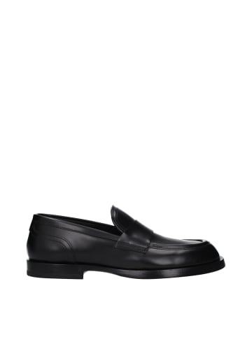 Dolce & Gabbana Schwarz Leder Slip-On Loafer